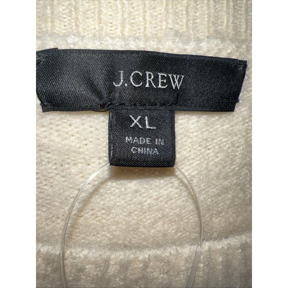 J Crew Womens Sweater XL Merino Alpaca Wool Blend Knit Buttons Light Yellow NEW - Picture 5 of 16